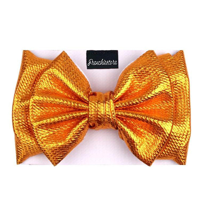 Frenchiestore Pet Head Bow | Metalic Orange, Frenchie Dog, French Bulldog pet products