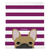 Masked Fawn French Bulldog on Beet Stripes | Frenchie Blanket, Frenchie Dog, French Bulldog pet products