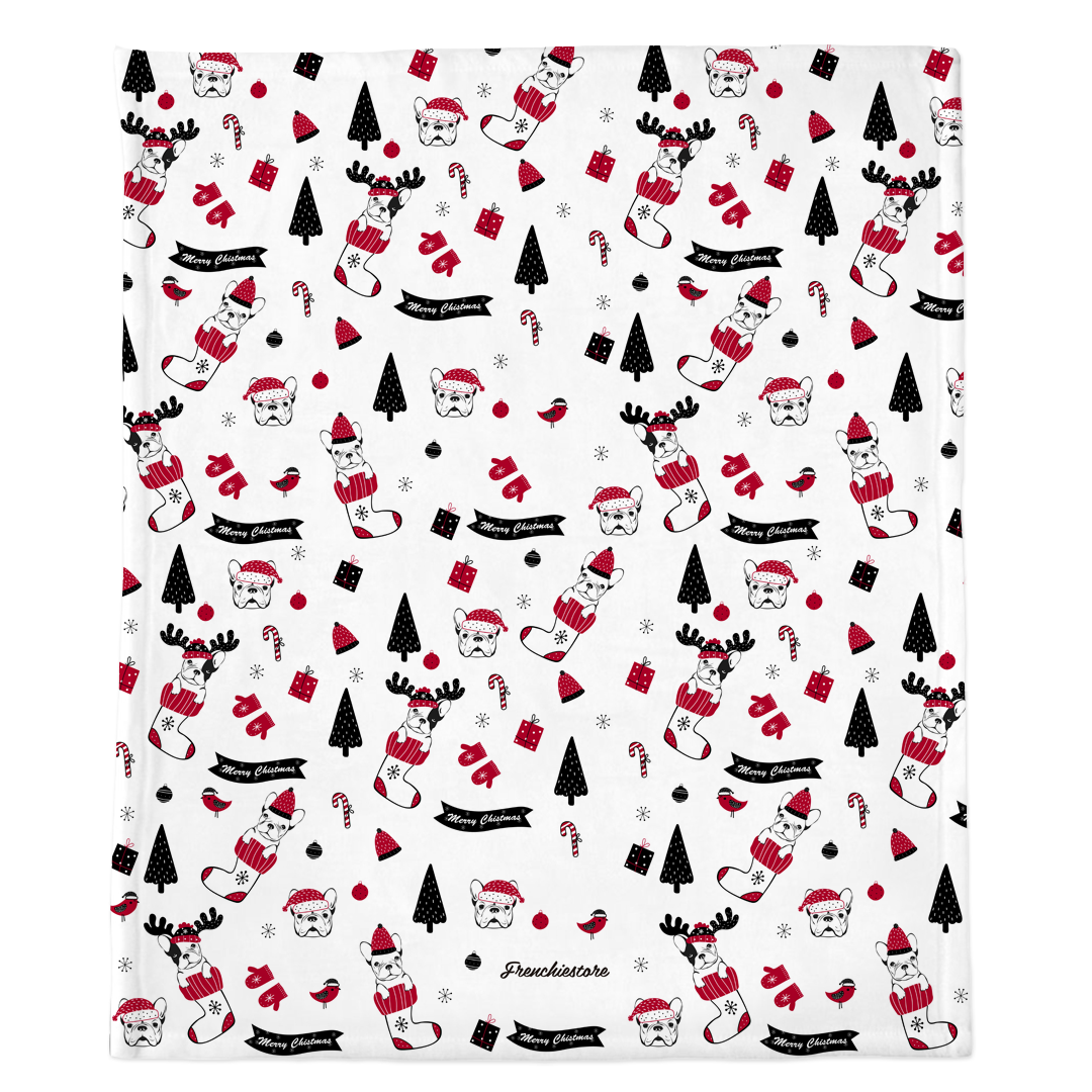 Christmas Frenchie Blanket | Frenchiestore, Frenchie Dog, French Bulldog pet products