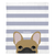 Masked Fawn French Bulldog on Silver Stripes | Frenchie Blanket, Frenchie Dog, French Bulldog pet products