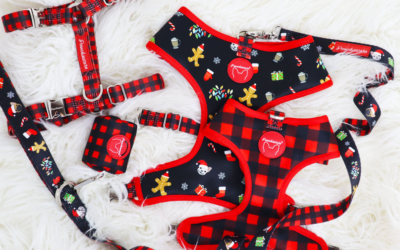 Buffalo Plaid Bundle | Frenchiestore, Frenchie Dog, French Bulldog pet products