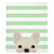 Cream French Bulldog on Mint Stripes | Frenchie Blanket, Frenchie Dog, French Bulldog pet products