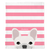 White French Bulldog on Pink Stripes | Frenchie Blanket, Frenchie Dog, French Bulldog pet products