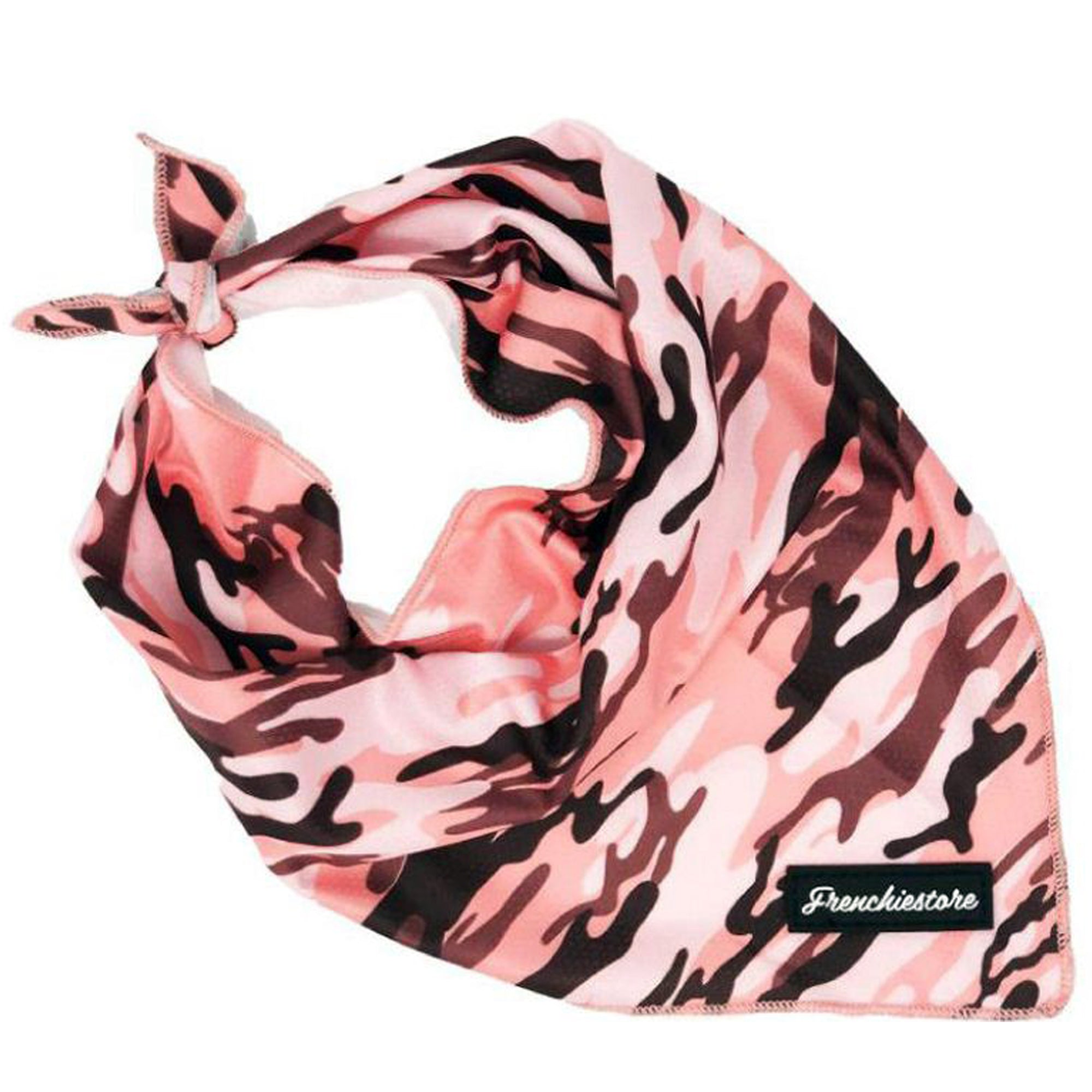 Frenchiestore Dog Cooling Bandana | Pink Ultimate Camo, Frenchie Dog, French Bulldog pet products