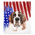 Patriotic Saint Bernard Blanket | American dog in Watercolors, Frenchie Dog, French Bulldog pet products