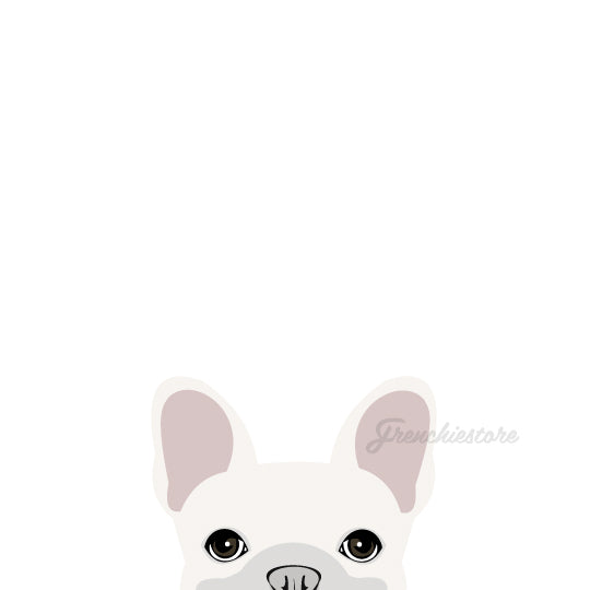 Frenchie Sticker | Frenchiestore | White French Bulldog Car Decal, Frenchie Dog, French Bulldog pet products